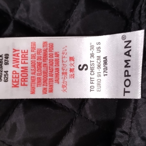 Topman wool blend black bomber jacket w pockets Sz S - Picture 16 of 17